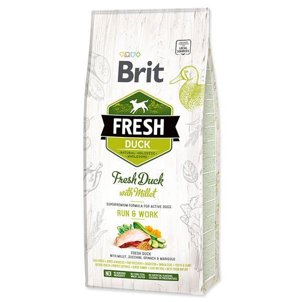 Brit Fresh Duck with Millet Adult Run & Work 12 kg
