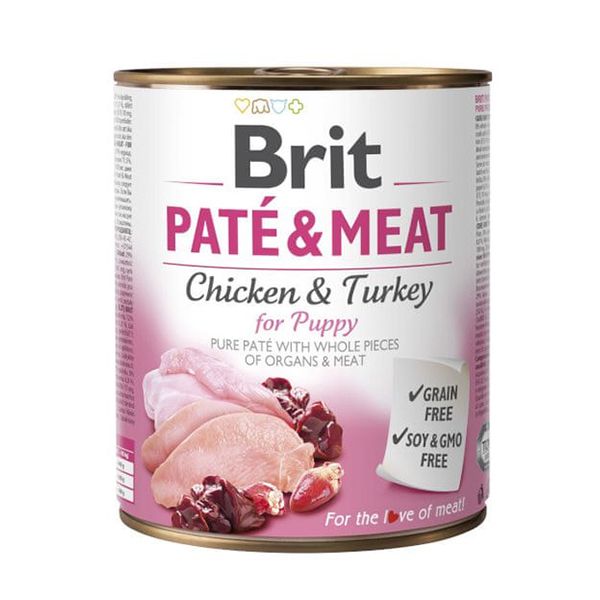 Konzerva Brit Paté & Meat PUPPY, 800 g