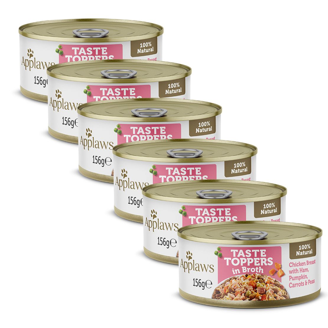 APPLAWS dog chicken, ham and vegetables, 6 x 156g