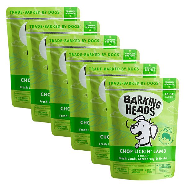 BARKING HEADS Chop Lickin’ Lamb GRAIN FREE 6 x 300 g