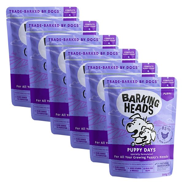 BARKING HEADS Puppy Days GRAIN FREE 6 x 300 g