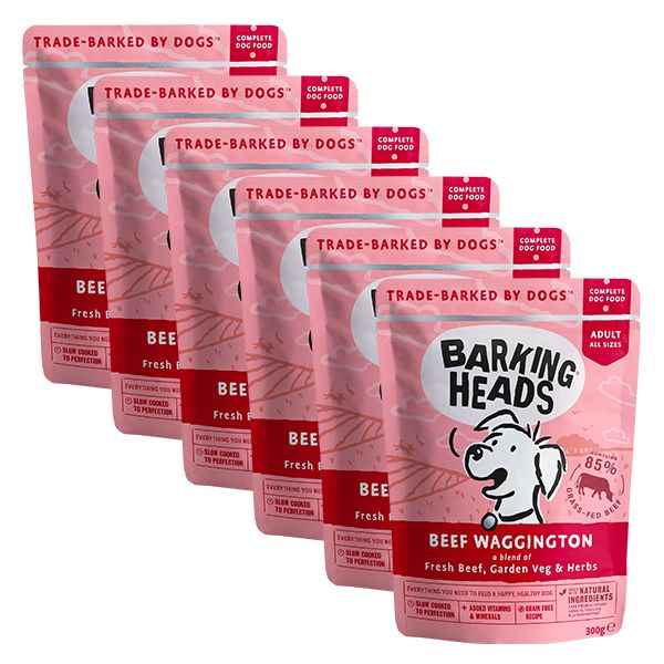 BARKING HEADS Beef Waggington GRAIN FREE 6 x 300 g