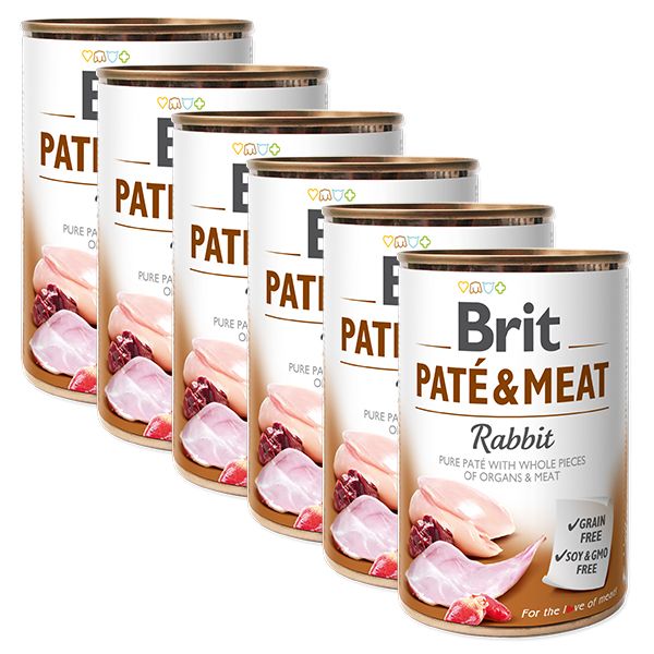 Konzerva Brit Paté & Meat Rabbit 6 x 400 g