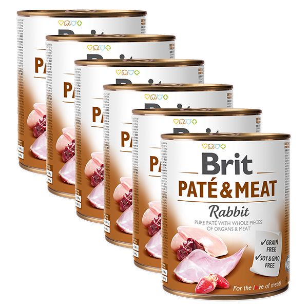 Konzerva Brit Paté & Meat Rabbit 6 x 800 g