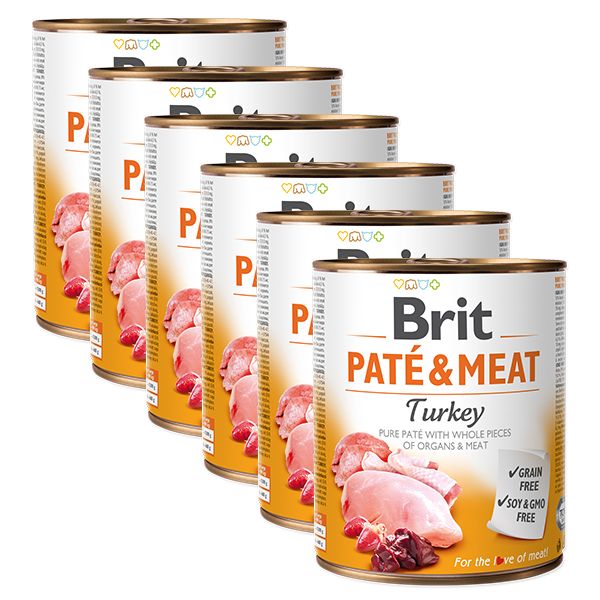 Konzerva Brit Paté & Meat Puretina 6 x 800 g