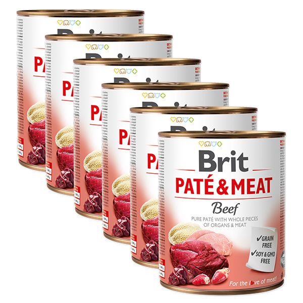 Konzerva Brit Paté & Meat Govedina 6 x 800 g