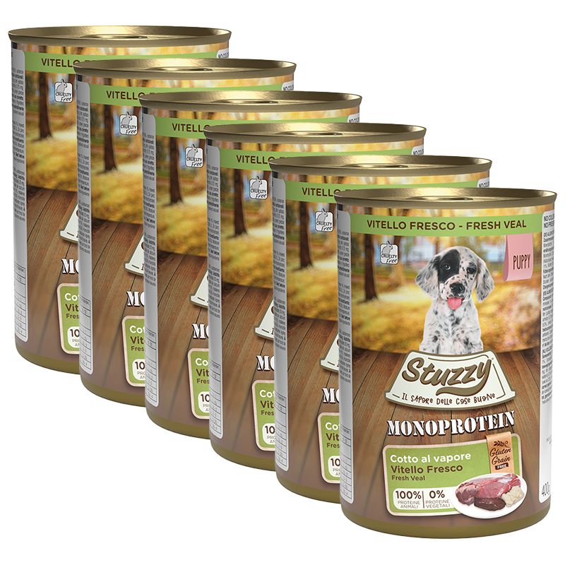 Konzerva STUZZY Puppy Monoprotein - teleće, 6 x 400g