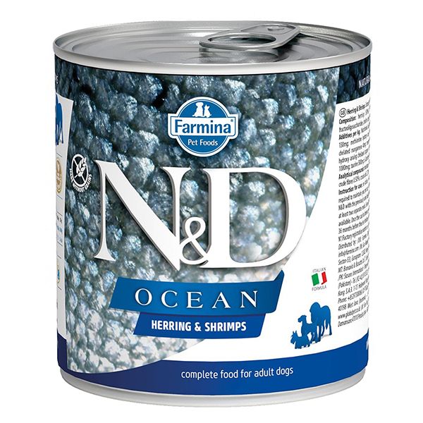 Farmina N&D dog Herring & Shrimps konzerva 285 g