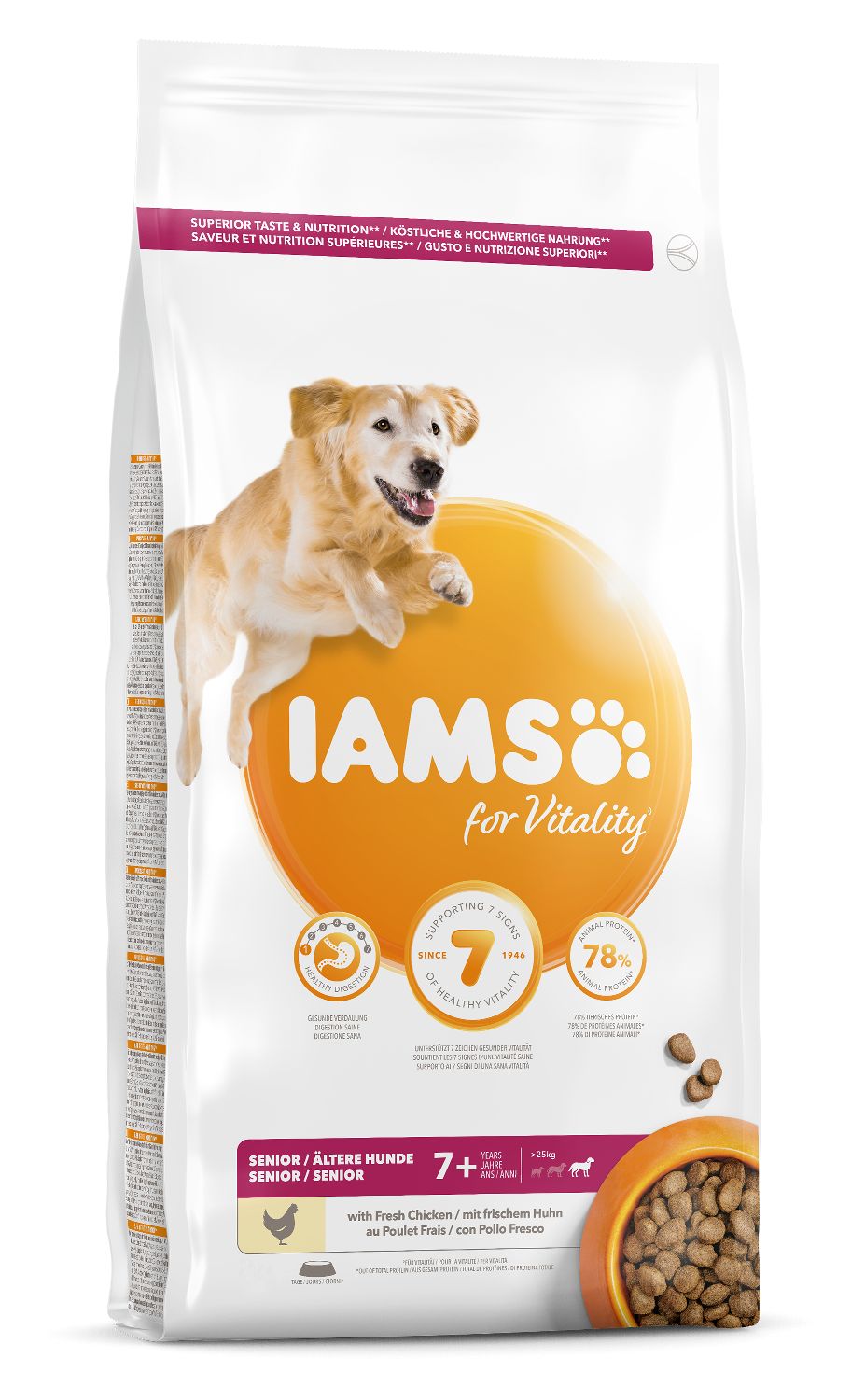 Iams Dog Senior Large Breed, Chicken 12 kg