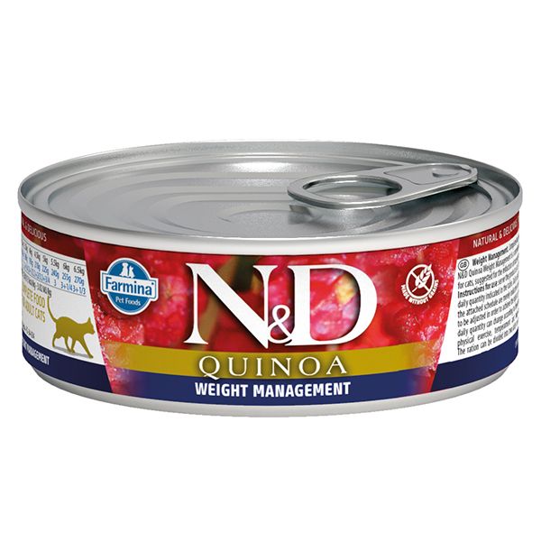 Farmina N&D cat Quinoa upravljanje težinom konzerva 80 g
