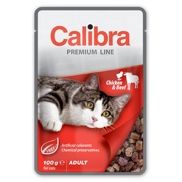 CALIBRA Cat Adult piletina i govedina komadi u umaku 100 g