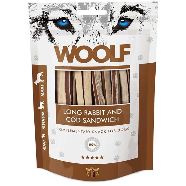 WOOLF Long Rabbit and Cod Sandwich 100g
