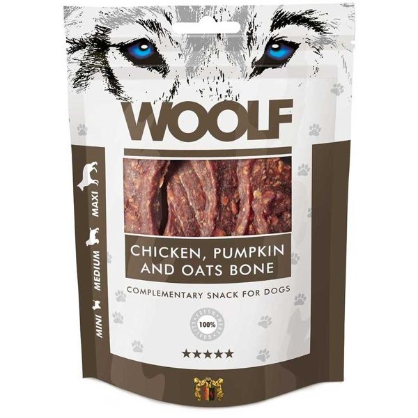 WOOLF Pšenica, Tekvica a Ovsené vločky Kosti 100g