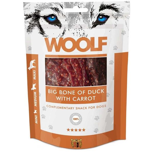 WOOLF Velika Kost od Patke s Mrkvom 100g