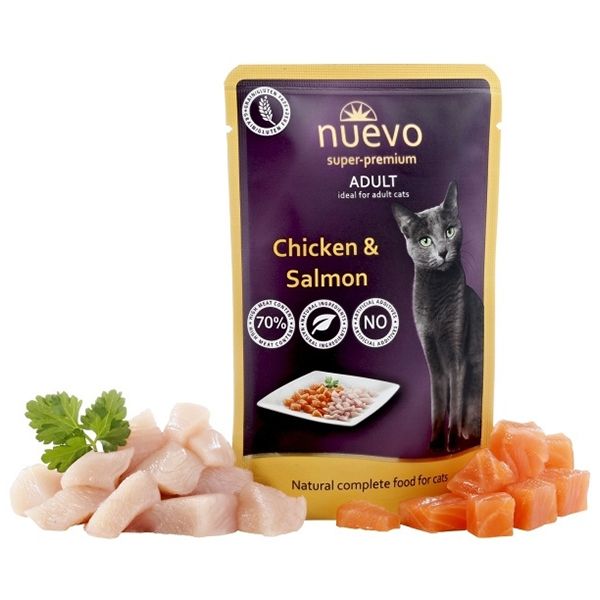 NUEVO CAT Adult Chicken & Salmon vrećica 85 g