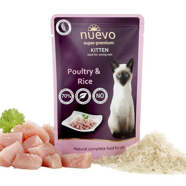 NUEVO CAT Kitten Poultry & Rice vrećica 85 g