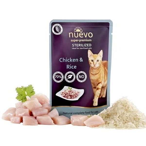 NUEVO CAT Sterilised Chicken & Rice vrećica 85 g