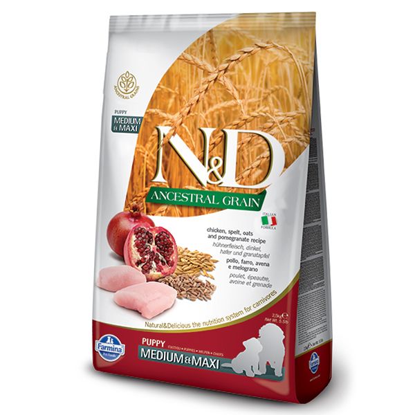 Farmina N&D dog LG Puppy MEDIUM & MAXI Piletina & Granat 2,5 kg