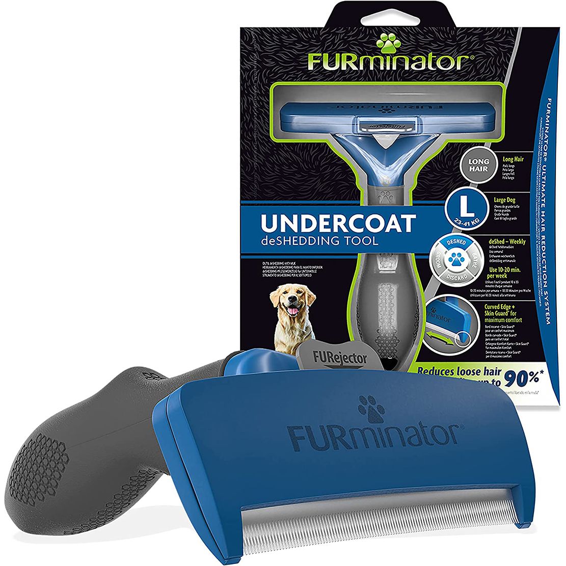 FURminator alat za uklanjanje poddlake duga kosa L, 10 cm