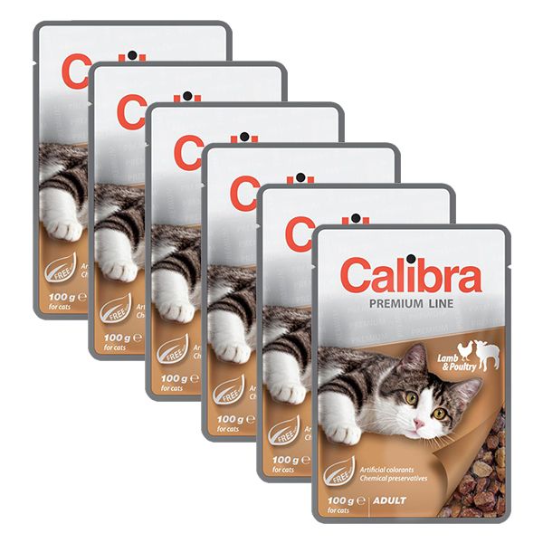 CALIBRA Cat Adult janjetina i piletina komadi u umaku 6 x 100 g