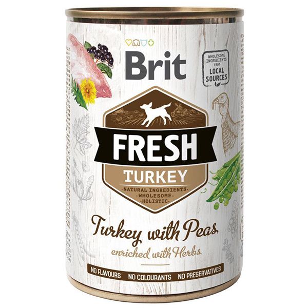 Konzerva Brit Fresh Turkey with Peas 400 g