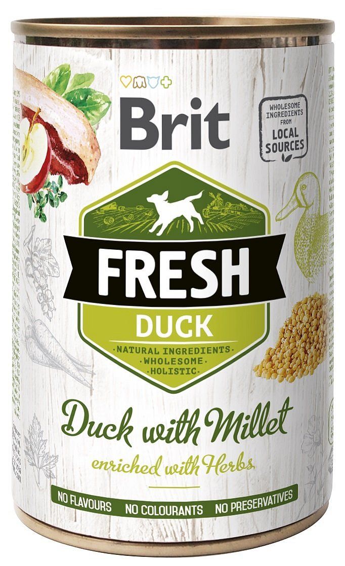 Konzerva Brit Fresh Duck with Millet 400 g