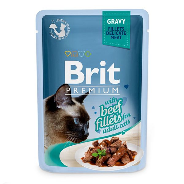 BRIT Premium Cat Delicate Fillets in Gravy with Beef vrećica 85 g
