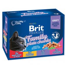 Konzervice BRIT Premium Cat Family Plate 12 x 100 g