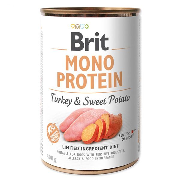 Konzerva Brit Mono Protein Puretina & Sladký zemiak, 400 g
