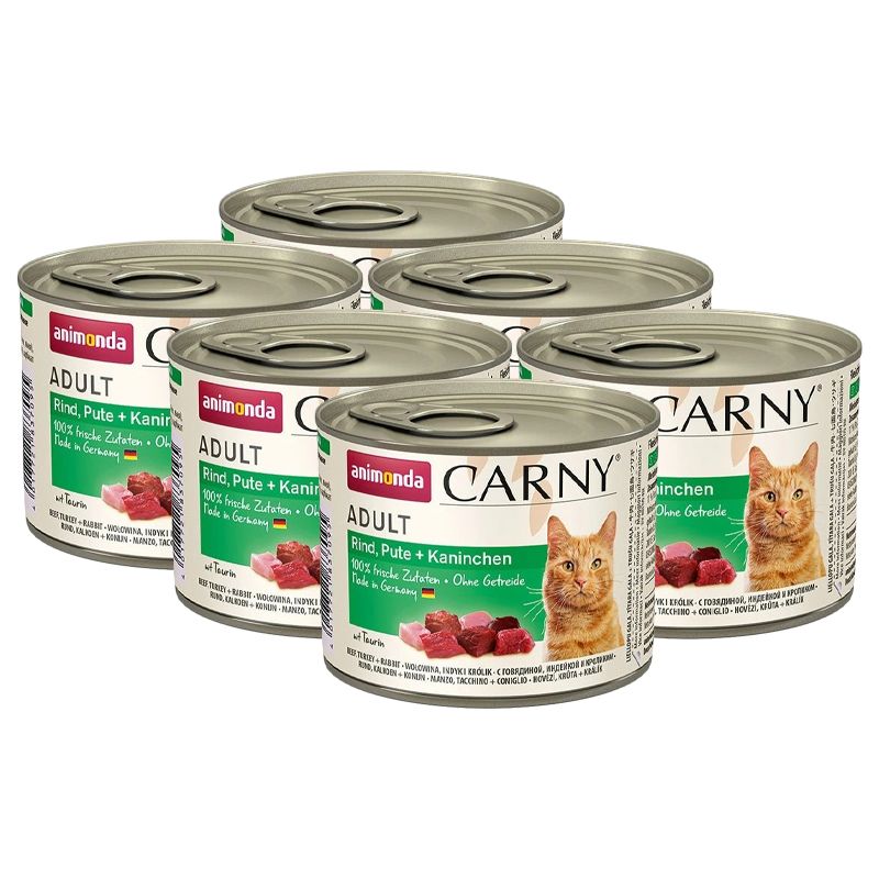 Animonda Carny Adult s govedinom, puretinom i zecem 6 x 200 g