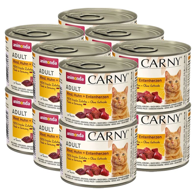 Animonda Carny Adult govedina, piletina + pačja srca 12 x 200 g