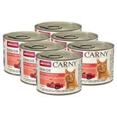 Hrana CARNY SENIOR govedina + pureća srca 6 x 200 g