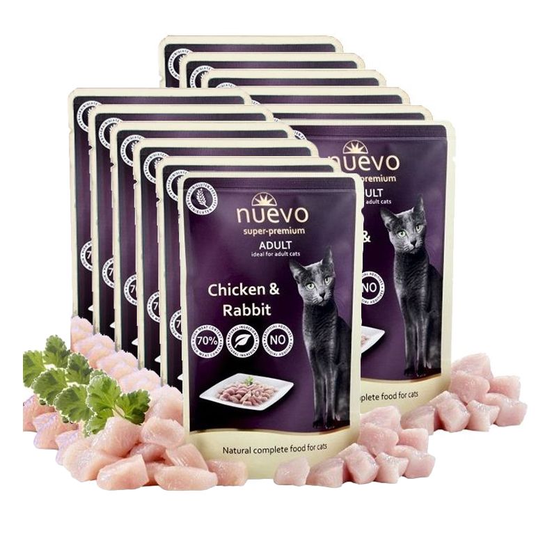NUEVO CAT Adult Chicken & Rabbit vrećica 12 x 85 g