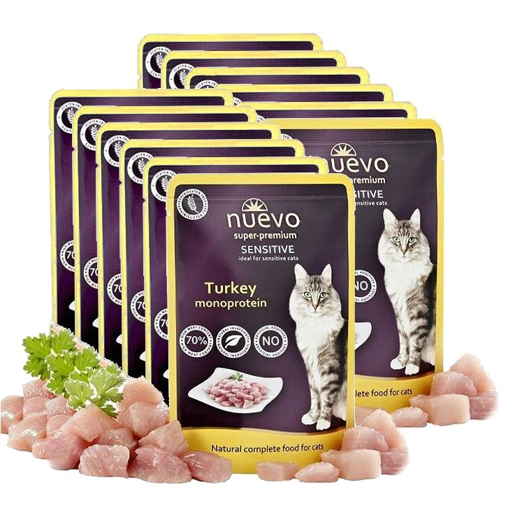 NUEVO CAT Sensitive Turkey Monoprotein vrećica 12 x 85 g