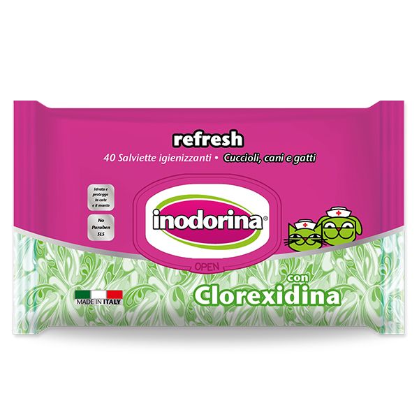 Inodorina obrisci s klorheksidinom 40 kom