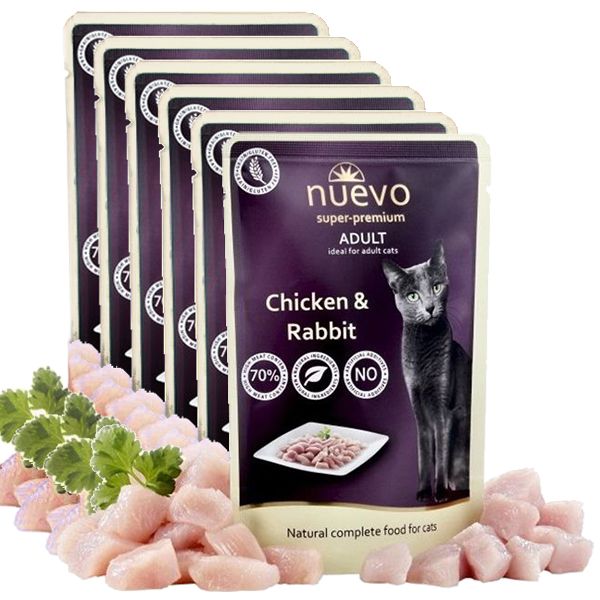 NUEVO CAT Adult Chicken & Rabbit vrećica 6 x 85 g