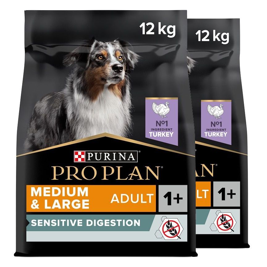 PRO PLAN MEDIUM & LARGE ADULT Sensitive Digestion Grain Free puretina 2 x 12 kg