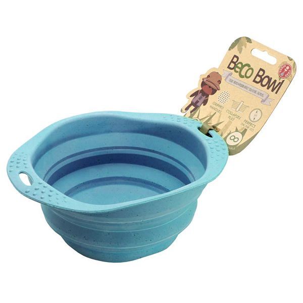 Sklopiva zdjela BecoBowl EKO Travel plava, M