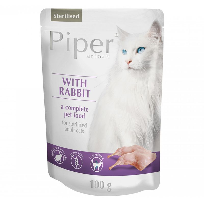 Konzerva Piper Cat Sterilised s kunićem 100 g