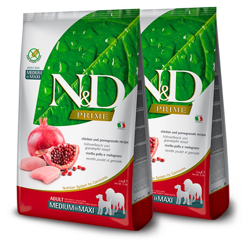 Farmina N&D Prime dog GF MEDIUM & MAXI Piletina & Granat 2 x 12 kg