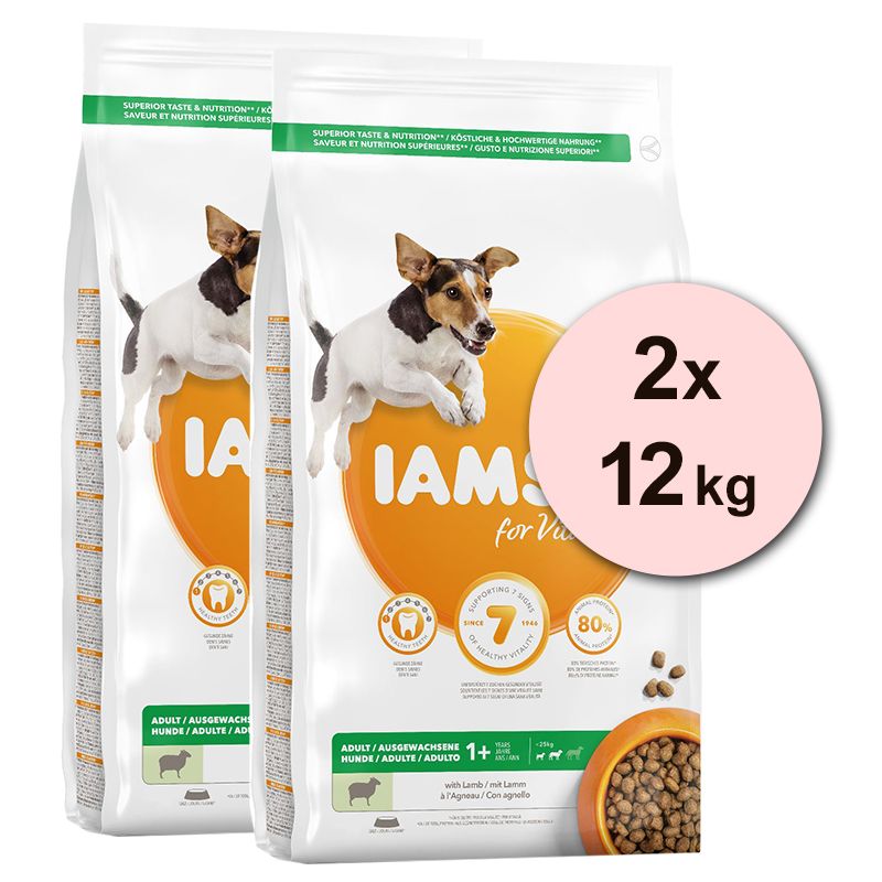 Iams Dog Adult Small Medium, Lamb 2 x 12 kg