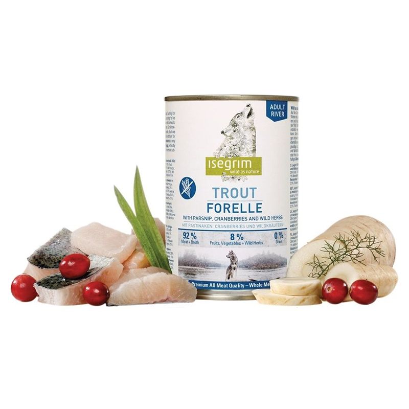 ISEGRIM Adult River: Pastrva s peršinom i brusnicama 800 g