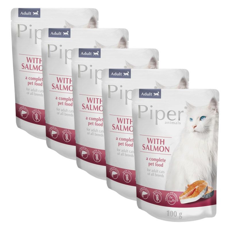 Konzerva Piper Cat Adult s lososom 5 x 100 g