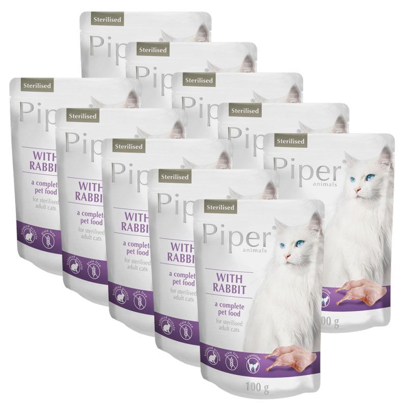 Konzerva Piper Cat Sterilised s kunićem 10 x 100 g