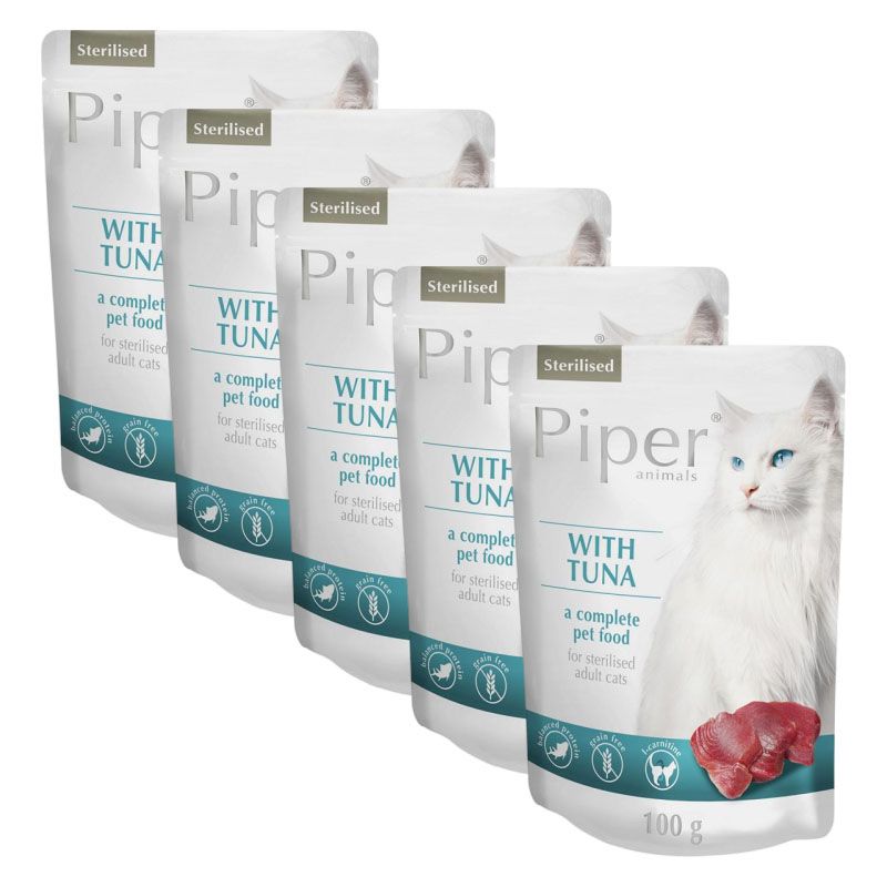 Konzerva Piper Cat Sterilised s tunjevinom 5 x 100 g