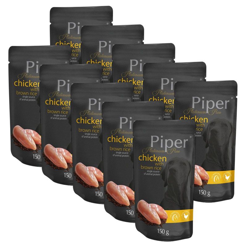 Konzerva Piper Platinum Pure piletina i smeđa riža 10 x 150 g