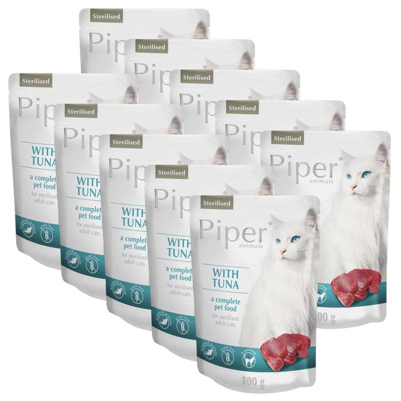 Konzerva Piper Cat Sterilised s tunjevinom 10 x 100 g