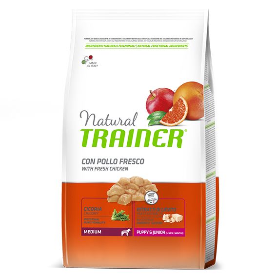 Trainer Natural Medium Puppy & Junior fresh chicken 3 kg