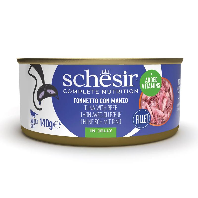 Schesir cat tuna s govedinom u želeu 140 g
