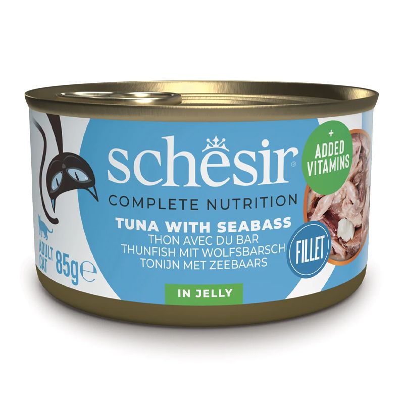 Schesir cat tuna i morski brancin u želeu 85 g